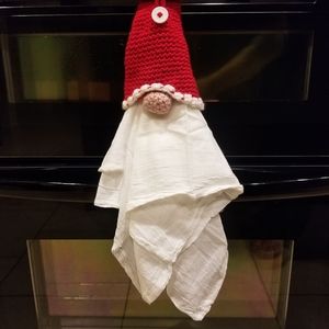 2 Christmas Gnome Kitchen Towel - Red